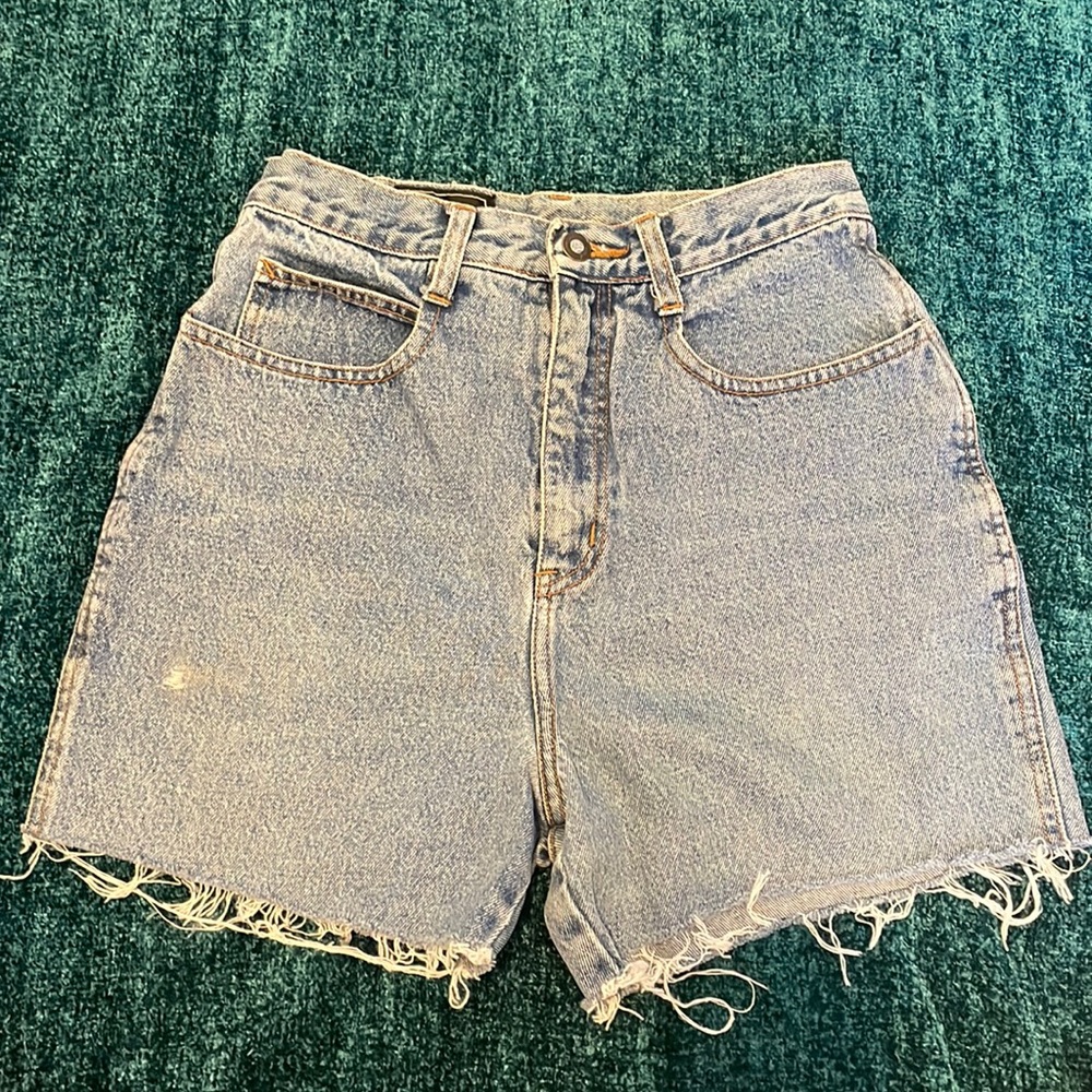 Distressed Pierre Cardin jean shorts